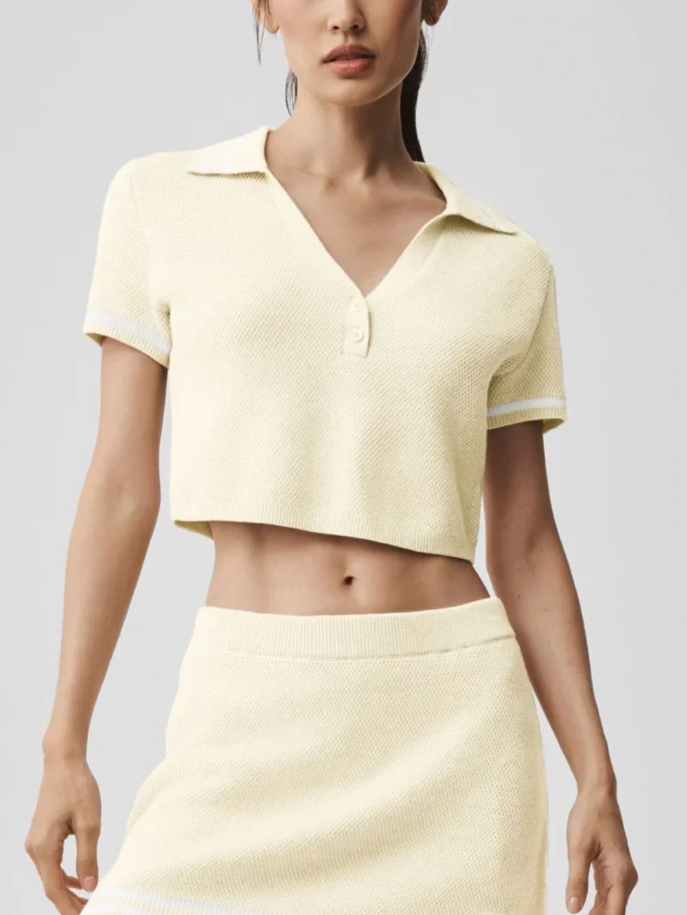 Alo Tennis Club Knit Top & Skirt Set